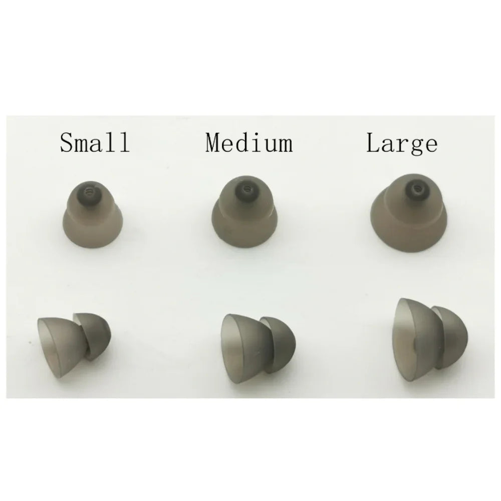 50Pcs Hearing Aid Replacement Domes Double Soft Silicone Earplug Hearing Aid Domes Hearing Amplifier Accessories S/M/L Ear Care