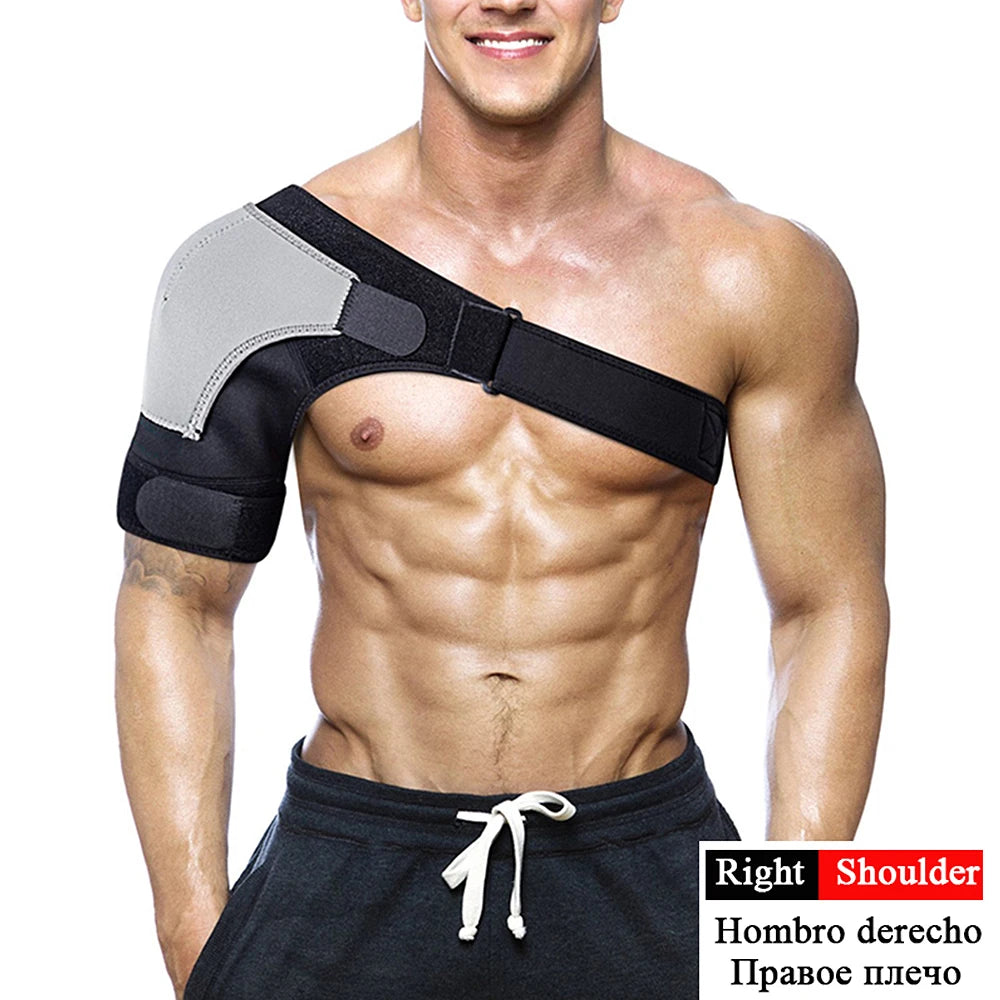 Adjustable Shoulder Support Brace pad Belt Band Strap Wrap Sport Recovery Neoprene Shoulder Compression Sleeves Back Brace Guard