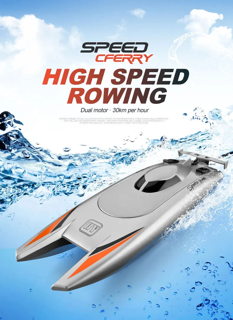 2.4G RC High Speed Racing Boat Waterproof Double Motor Remote Control Professional Speedboat 805 Gifts Toys for boys