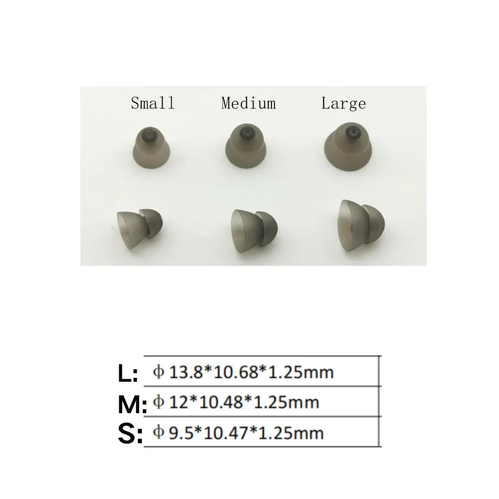 50Pcs Hearing Aid Replacement Domes Double Soft Silicone Earplug Hearing Aid Domes Hearing Amplifier Accessories S/M/L Ear Care