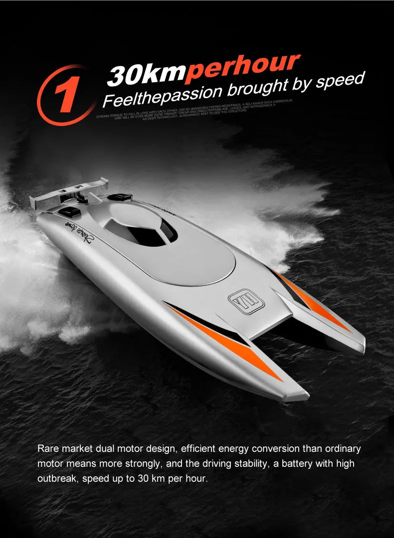 2.4G RC High Speed Racing Boat Waterproof Double Motor Remote Control Professional Speedboat 805 Gifts Toys for boys