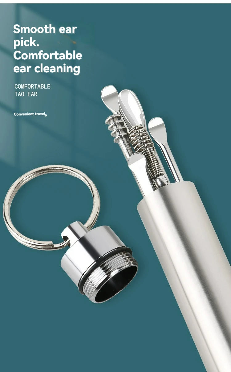Ear Pick Six-piece Set Ear Cleaning Ear Picking Earpick Convenient Portable Portable Ear Pick Household Portable for Adults