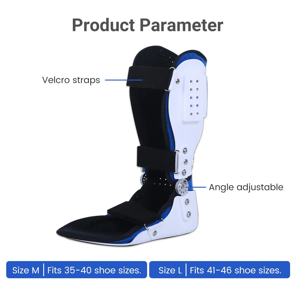 Adjustable Fasciitis Foot Drop Orthosis Brace Support Ankle Support Ankle Boots Protector Orthosis Fixing Supporter Fixation