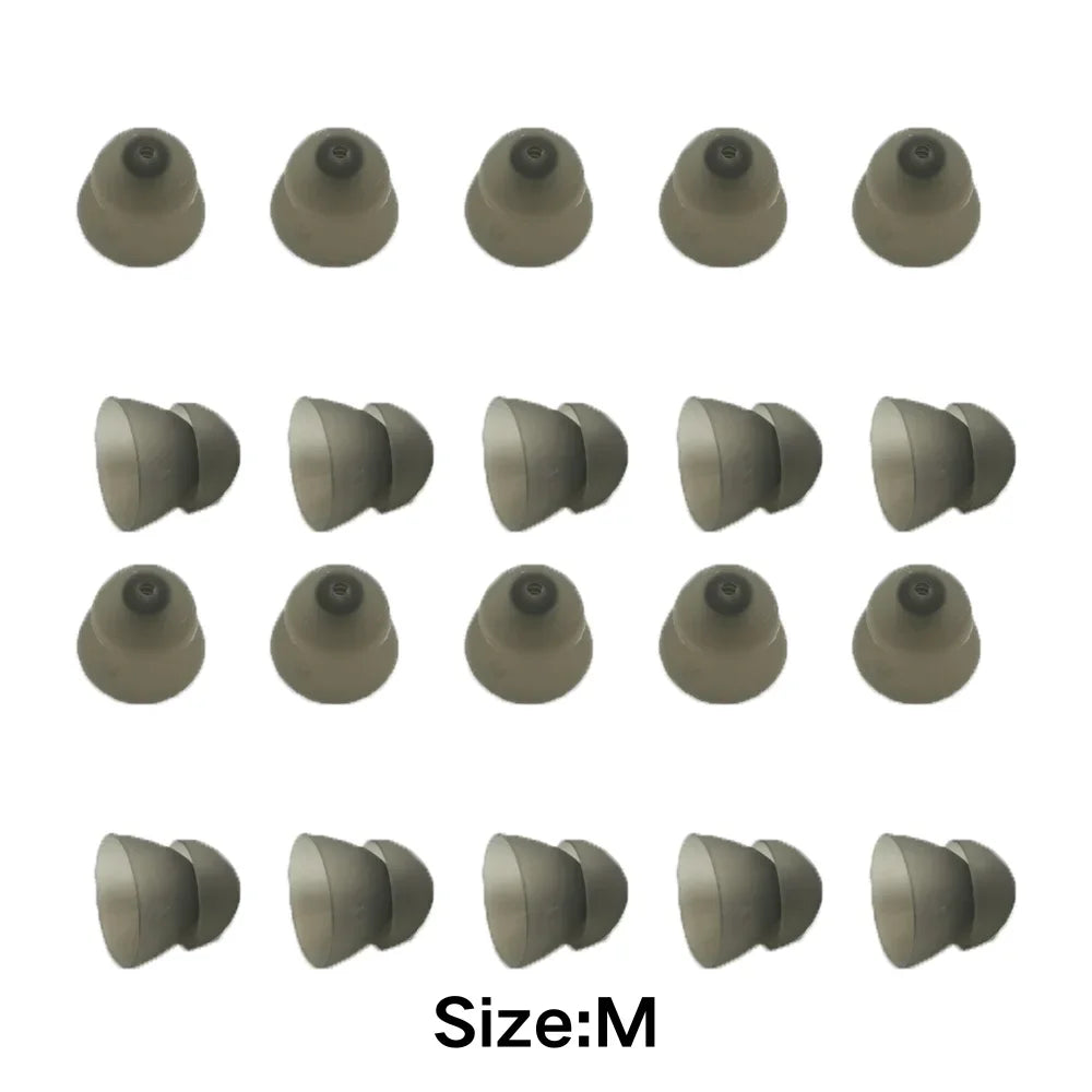 50Pcs Hearing Aid Replacement Domes Double Soft Silicone Earplug Hearing Aid Domes Hearing Amplifier Accessories S/M/L Ear Care