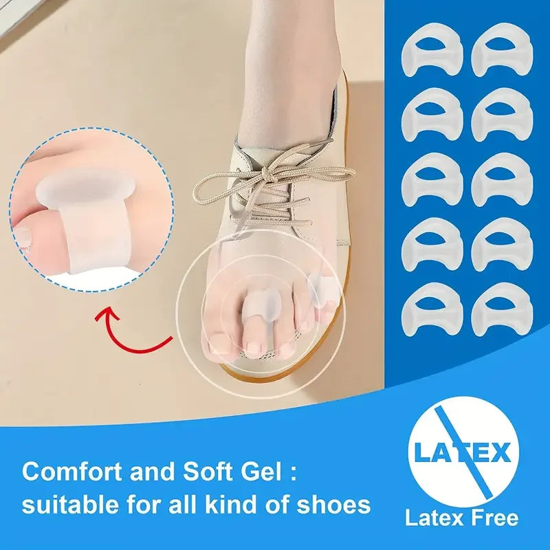 1Pair/2Pc Toe Separator,Separator Finger Feet Care Protector Silicone Toe Hallux Valgus Bunion Relief Corrector Bunion Pads