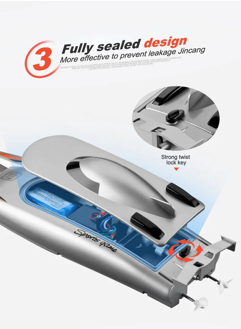 2.4G RC High Speed Racing Boat Waterproof Double Motor Remote Control Professional Speedboat 805 Gifts Toys for boys
