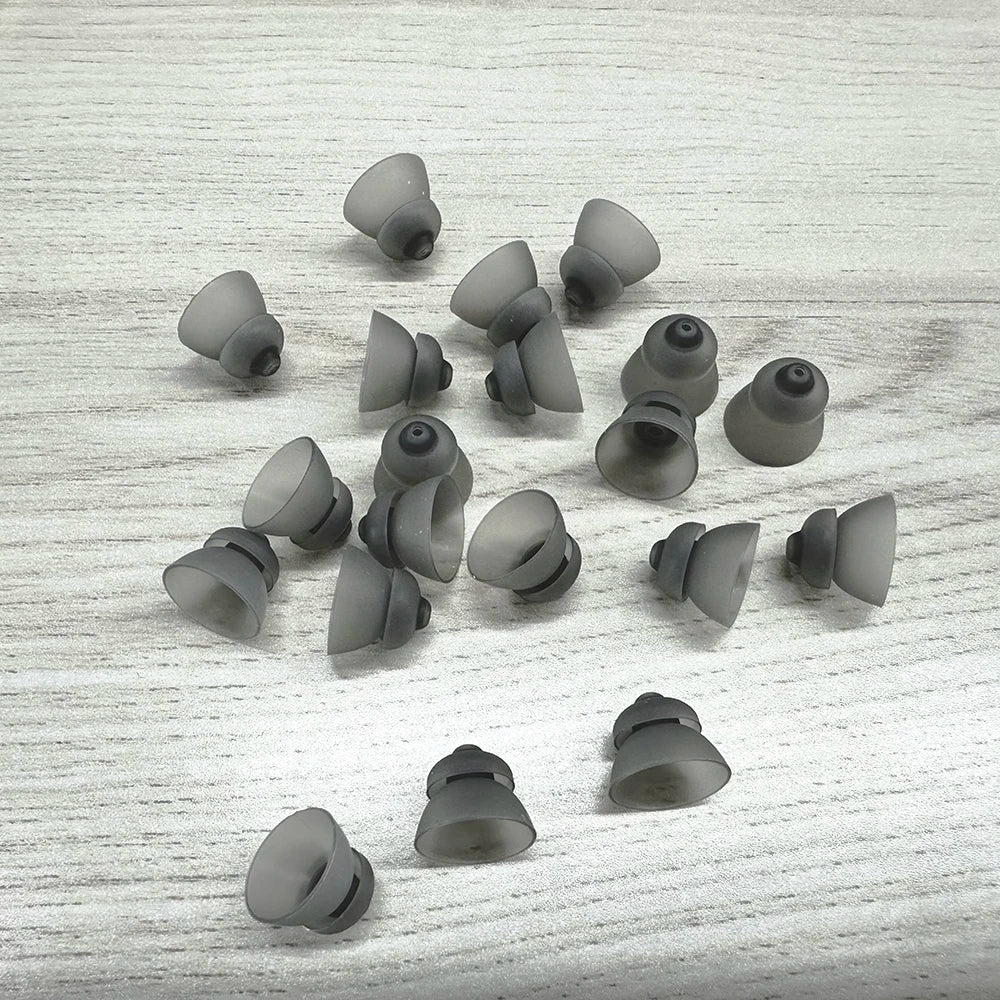 50Pcs Hearing Aid Replacement Domes Double Soft Silicone Earplug Hearing Aid Domes Hearing Amplifier Accessories S/M/L Ear Care