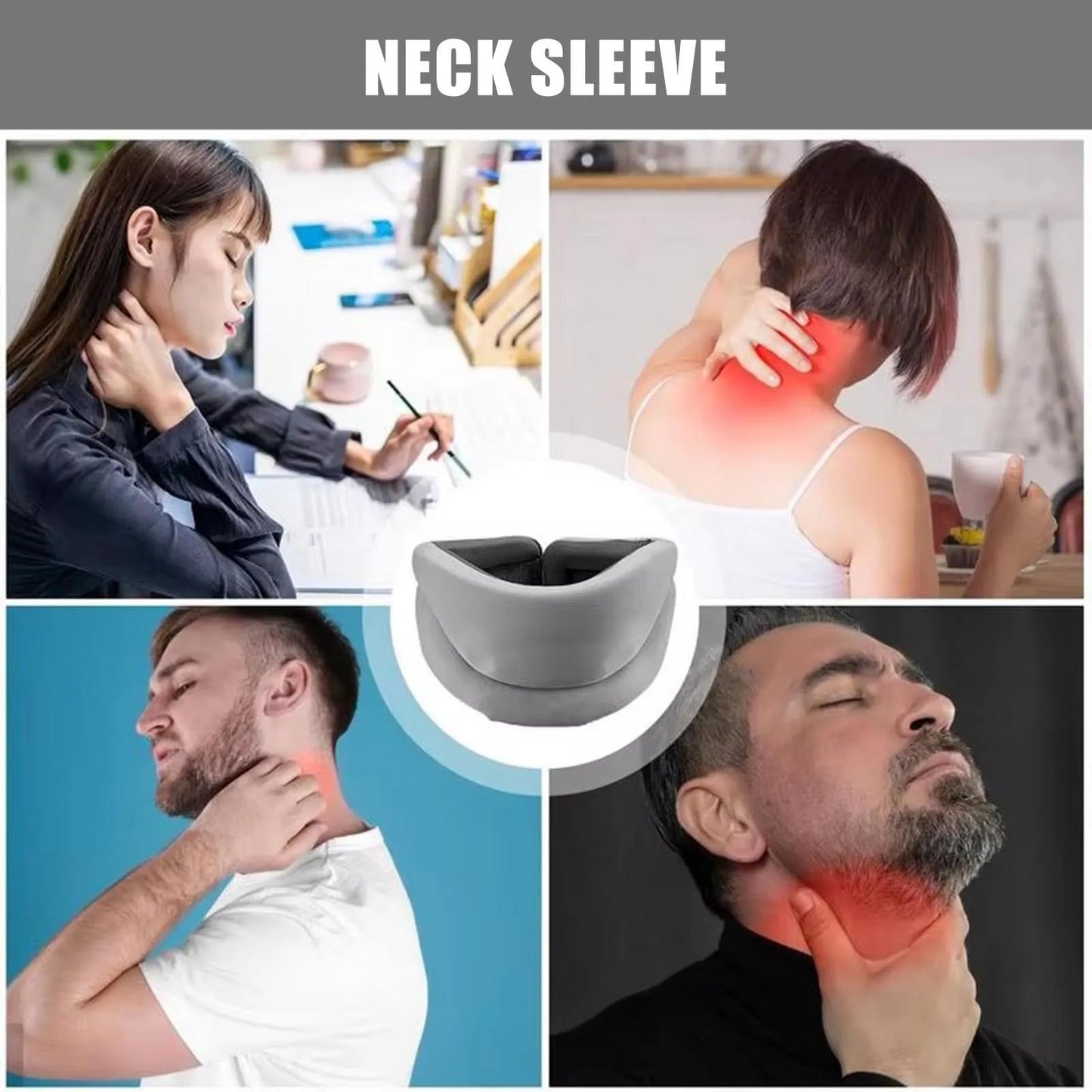 360 Degree Cervical Collar Neck Brace Wraps Stabilizes Vertebrae Collar for After Injury Neck Collar Sleeping Relief Neck Pa