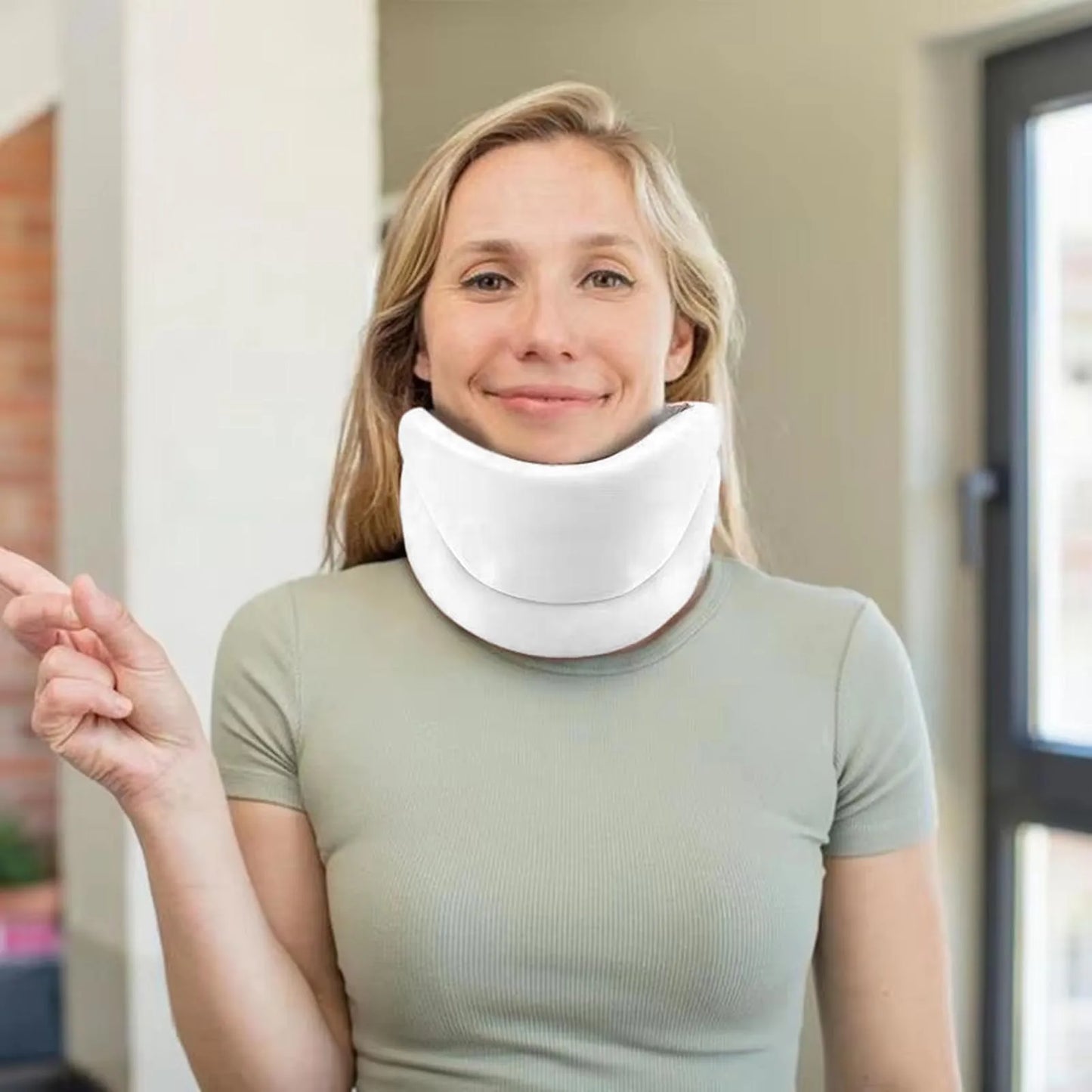 360 Degree Cervical Collar Neck Brace Wraps Stabilizes Vertebrae Collar for After Injury Neck Collar Sleeping Relief Neck Pa