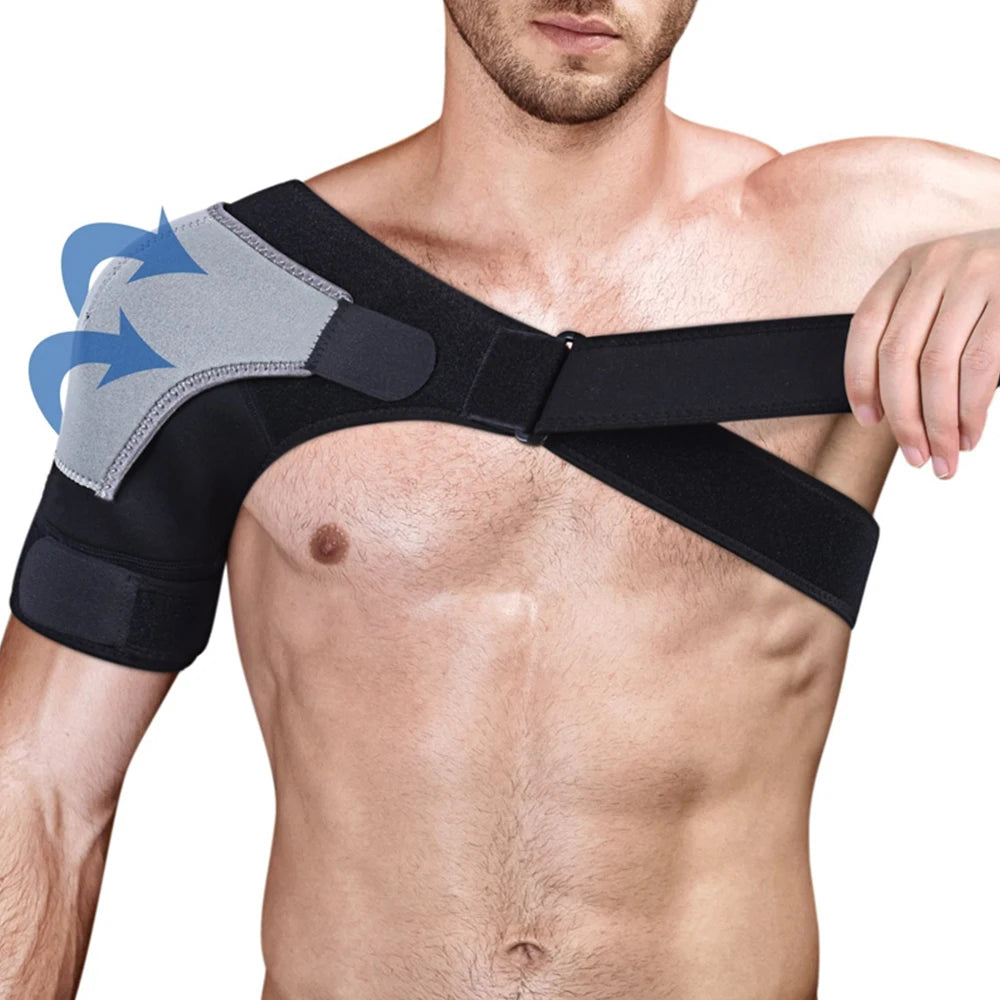 Adjustable Shoulder Support Brace pad Belt Band Strap Wrap Sport Recovery Neoprene Shoulder Compression Sleeves Back Brace Guard