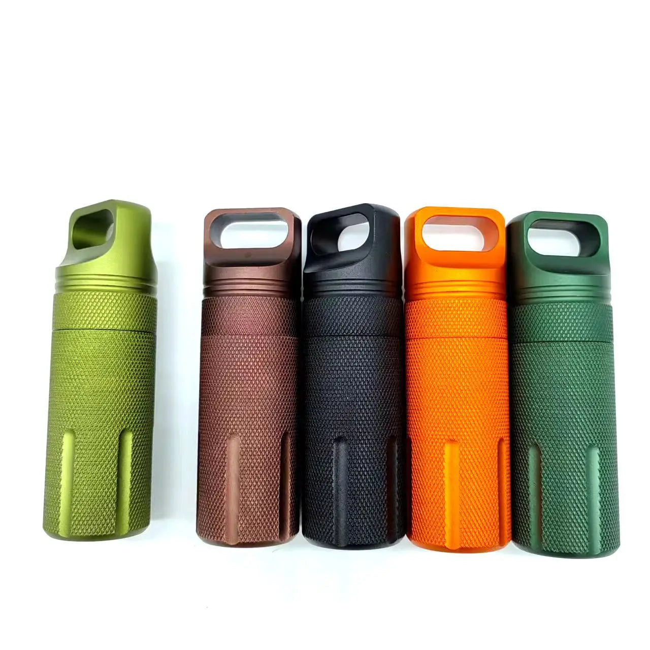 Aluminum Alloy Airtight Pill Container Bottle Portable Outdoor EDC Single Chamber Capsule Holder Waterproof Medicine Case Box