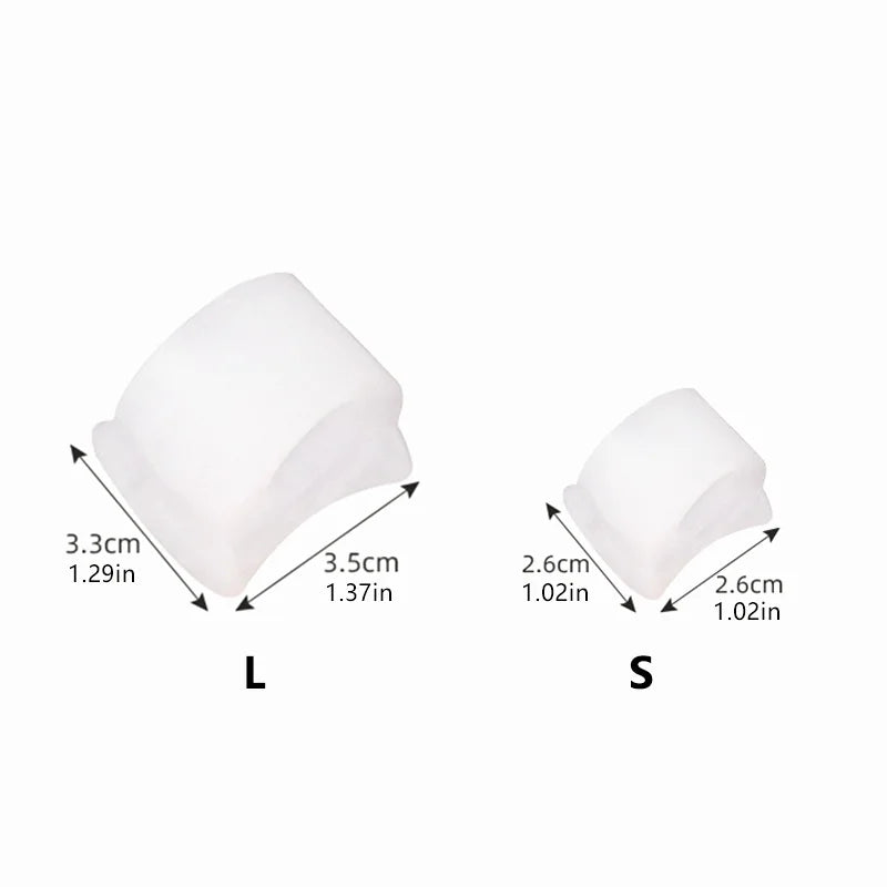 1Pair/2Pc Toe Separator,Separator Finger Feet Care Protector Silicone Toe Hallux Valgus Bunion Relief Corrector Bunion Pads