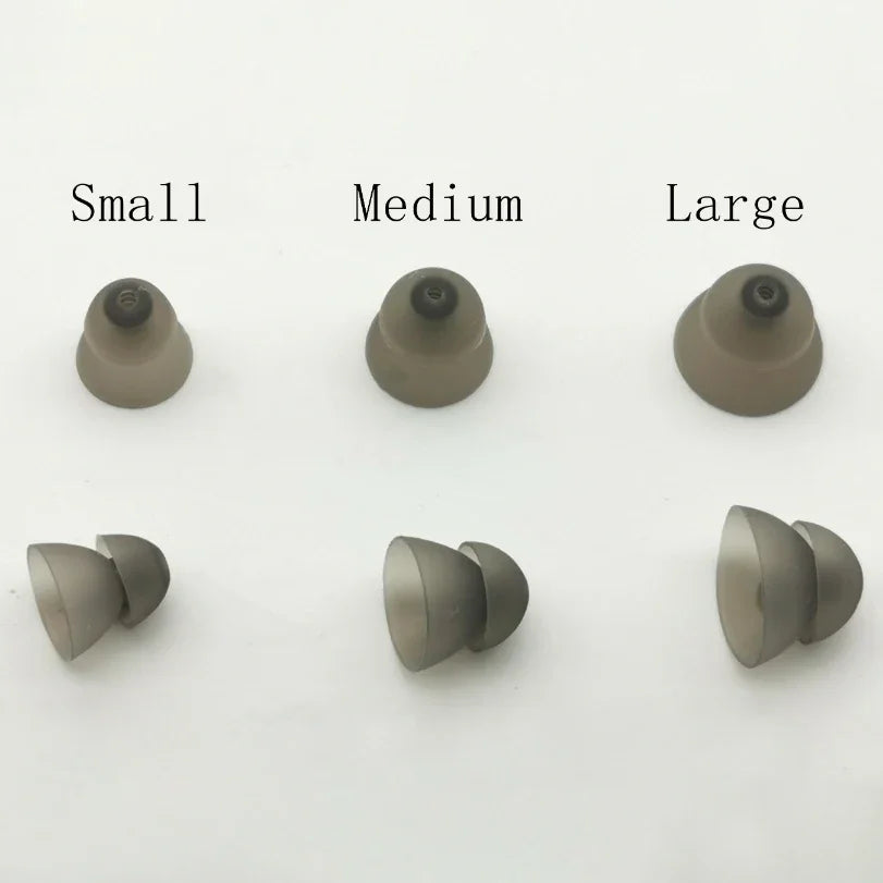 50Pcs Hearing Aid Replacement Domes Double Soft Silicone Earplug Hearing Aid Domes Hearing Amplifier Accessories S/M/L Ear Care