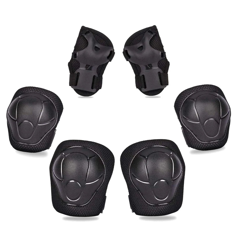 6pcs Protective Gears Set for Kids Children Knee Pad Elbow Pads Wrist Guards Child Safety Protector Kit for Cycling Bike Skating