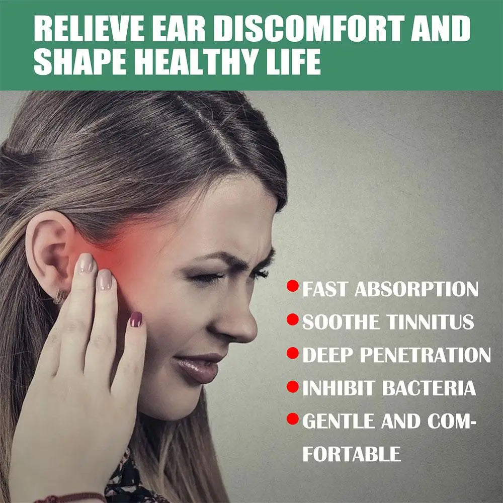 2X Tinnitus Ear Drops Ear Ringing Gentle Relieving Health Discharge Care Tinnitus Fluid Ear Ear Deafness Swelling Otitis Care