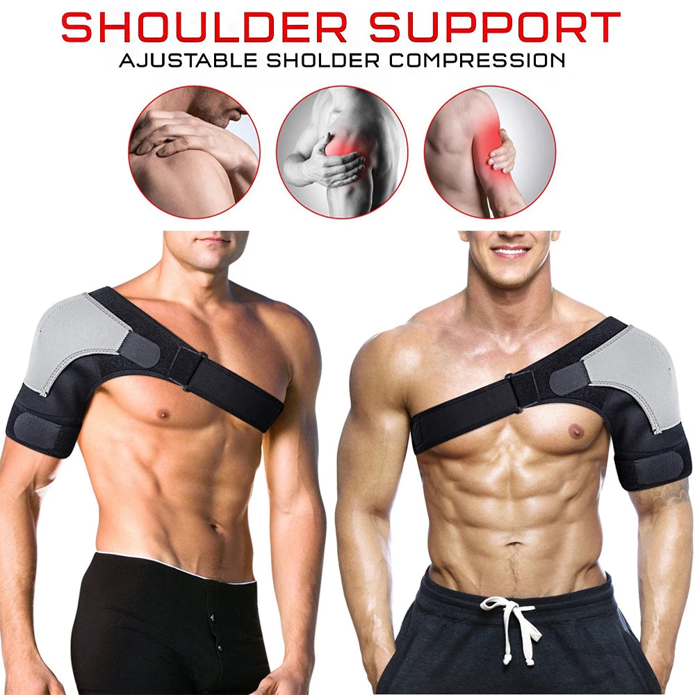 Adjustable Shoulder Support Brace pad Belt Band Strap Wrap Sport Recovery Neoprene Shoulder Compression Sleeves Back Brace Guard
