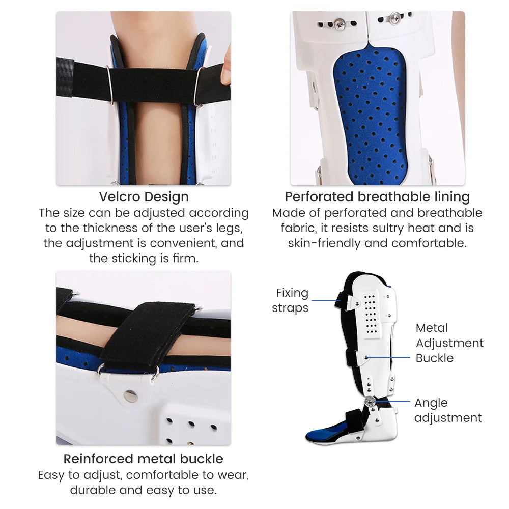 Adjustable Fasciitis Foot Drop Orthosis Brace Support Ankle Support Ankle Boots Protector Orthosis Fixing Supporter Fixation