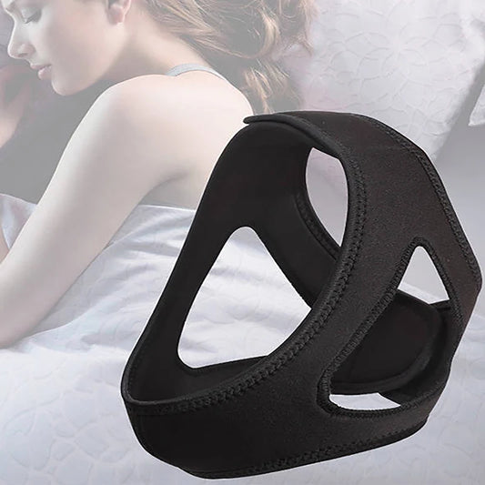 New Anti Snore Stop Snoring Sleep Apnea Strap Belt Jaw Solution Chin Support Aid