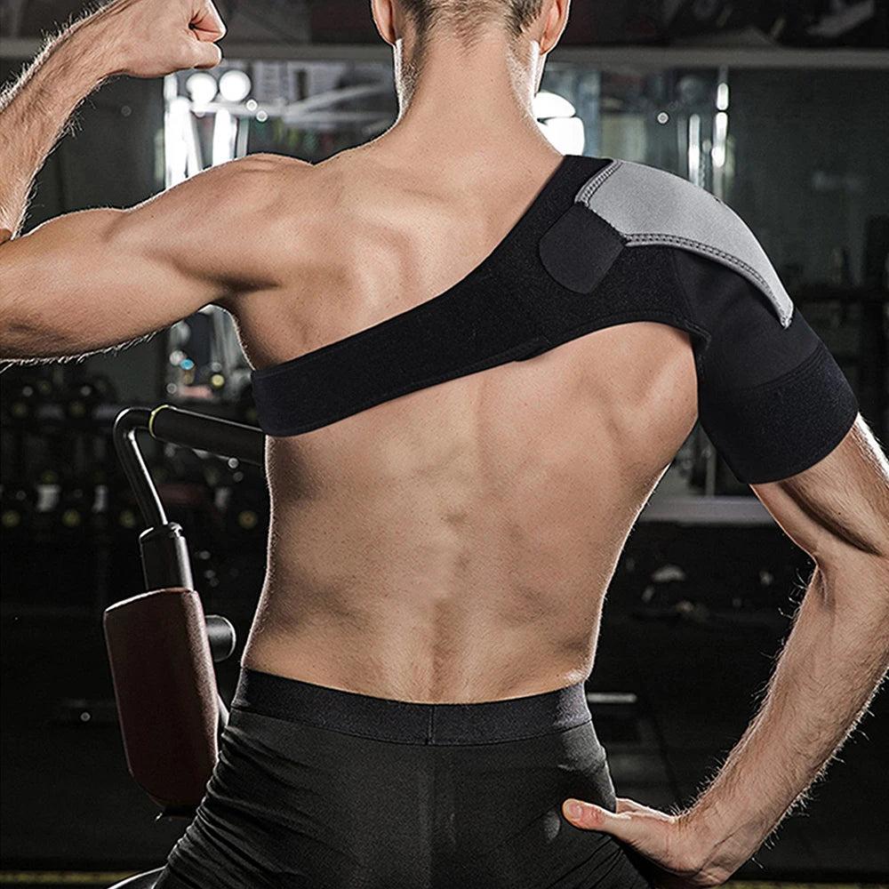 Adjustable Shoulder Support Brace pad Belt Band Strap Wrap Sport Recovery Neoprene Shoulder Compression Sleeves Back Brace Guard