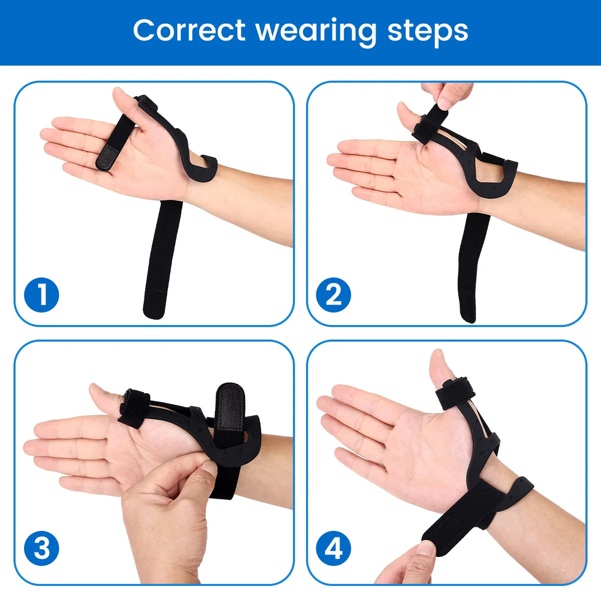VELPEAU Waterproof Thumb Brace for Arthritis Pain and Support, Semi-rigid Silicone Thumb Splint for De Quervains Tenosynovitis