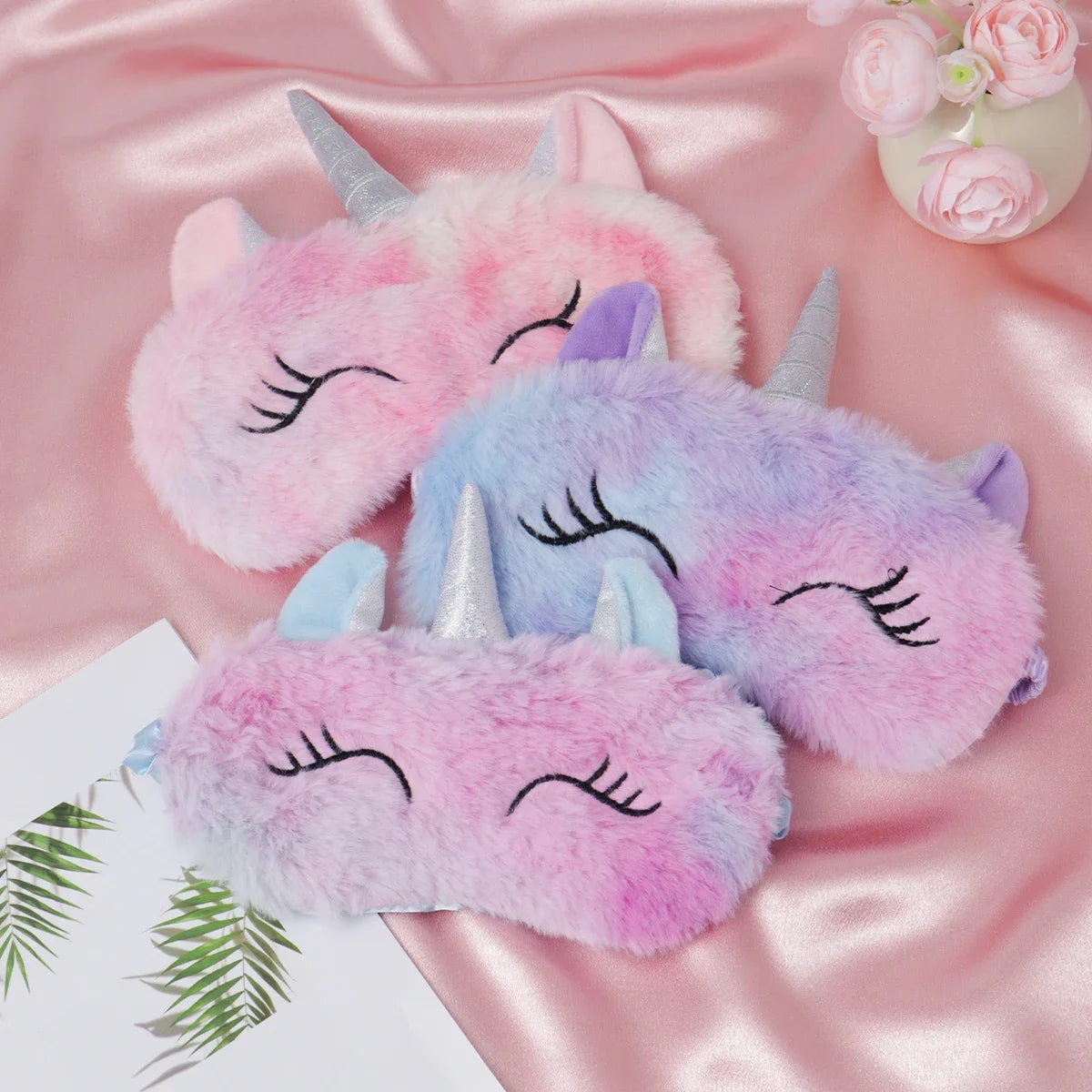 1/3/5pcs-Cartoon Unicorn Party Anime Sleeping Mask Kids Gift Cute Blindfolds Travel Sleep Eye Band Shade Rest Eyepatch