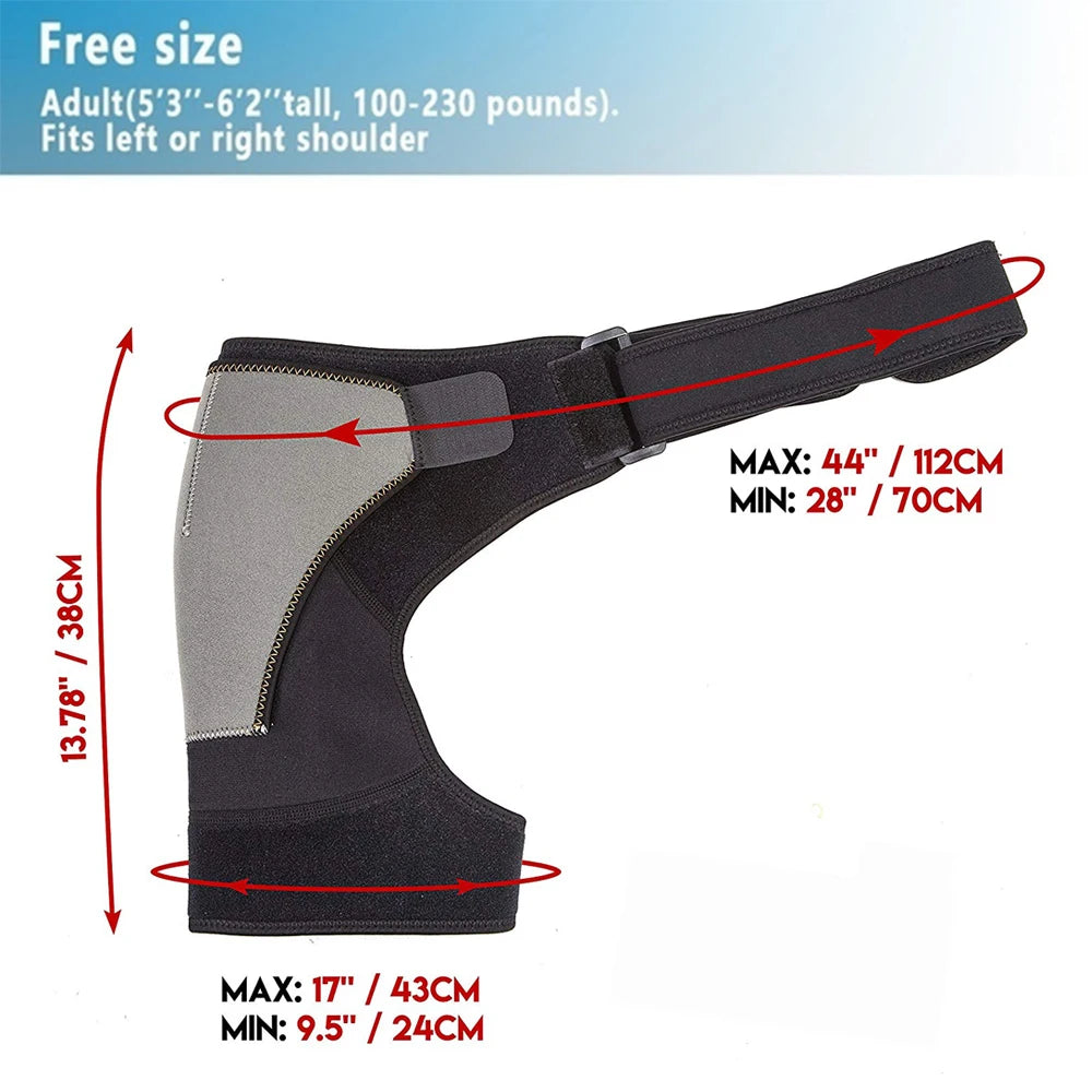 Adjustable Shoulder Support Brace pad Belt Band Strap Wrap Sport Recovery Neoprene Shoulder Compression Sleeves Back Brace Guard