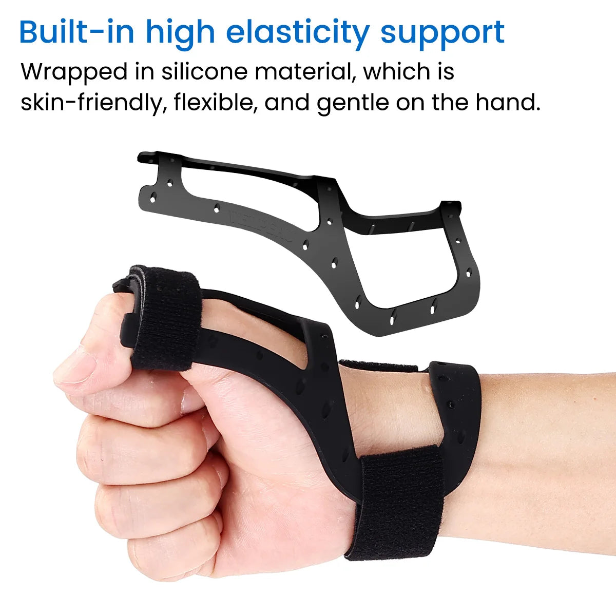VELPEAU Waterproof Thumb Brace for Arthritis Pain and Support, Semi-rigid Silicone Thumb Splint for De Quervains Tenosynovitis