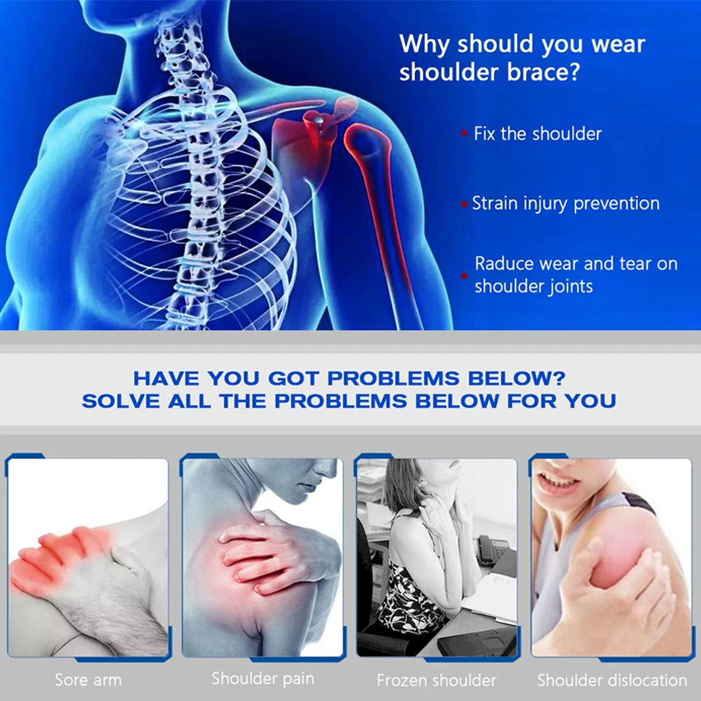 Adjustable Shoulder Support Brace pad Belt Band Strap Wrap Sport Recovery Neoprene Shoulder Compression Sleeves Back Brace Guard