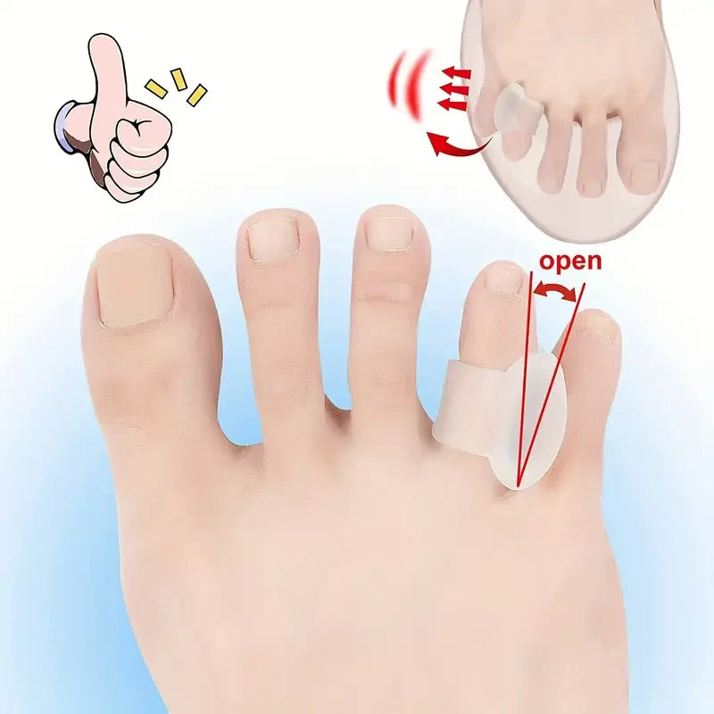 1Pair/2Pc Toe Separator,Separator Finger Feet Care Protector Silicone Toe Hallux Valgus Bunion Relief Corrector Bunion Pads