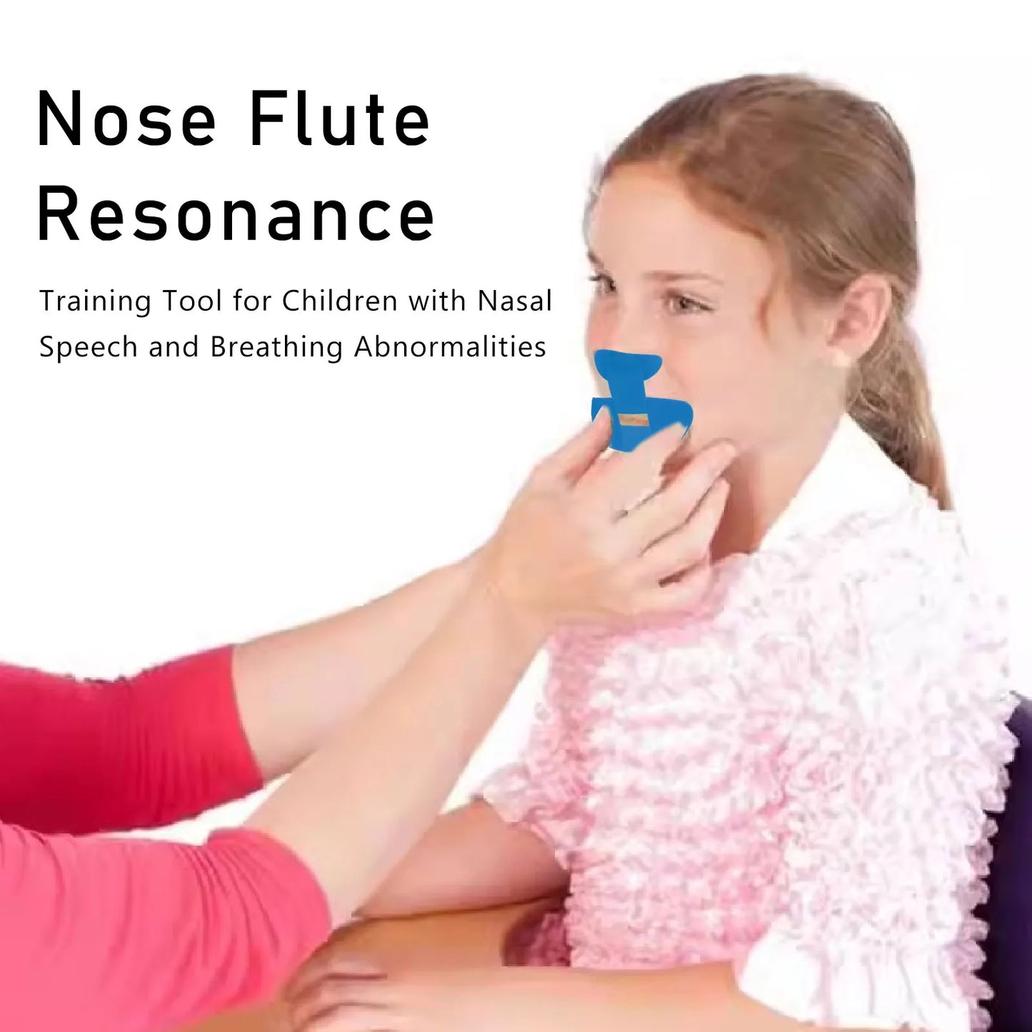 Childrens Nose Flute Mouth Muscle Trainer Flute Hygiene Dark Blue Tongue Nose Breathing Practice Whistle For Nose Throat Control