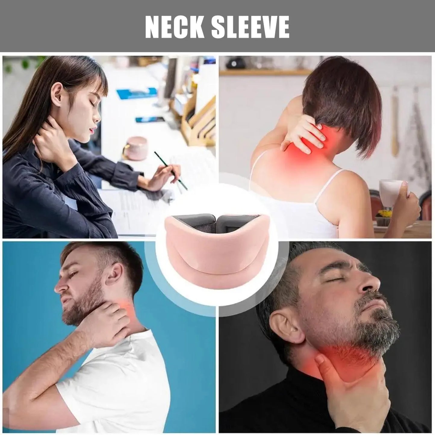 360 Degree Cervical Collar Neck Brace Wraps Stabilizes Vertebrae Collar for After Injury Neck Collar Sleeping Relief Neck Pa