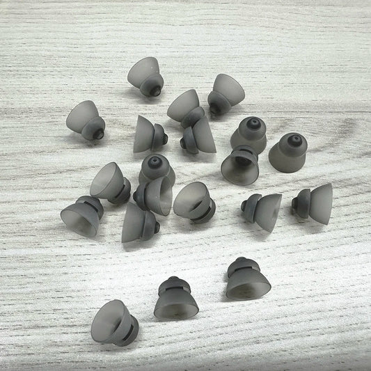 50Pcs Hearing Aid Replacement Domes Double Soft Silicone Earplug Hearing Aid Domes Hearing Amplifier Accessories S/M/L Ear Care