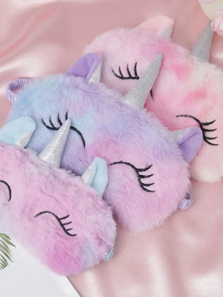 1/3/5pcs-Cartoon Unicorn Party Anime Sleeping Mask Kids Gift Cute Blindfolds Travel Sleep Eye Band Shade Rest Eyepatch